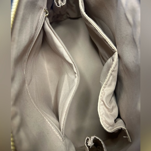 Tan Alligator Print No Brand Name Blank Satchel Purse Tote Bag - Picture 5 of 5